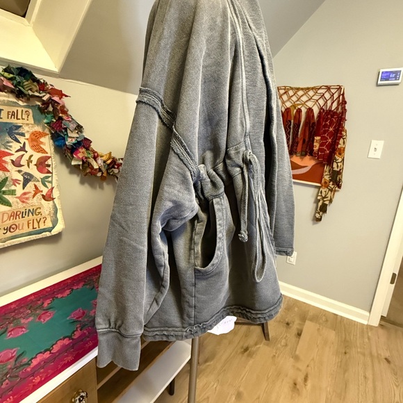 NWT Free People Boothbay Gray Utility Cinched Waist Jacket - Picture 7 of 11